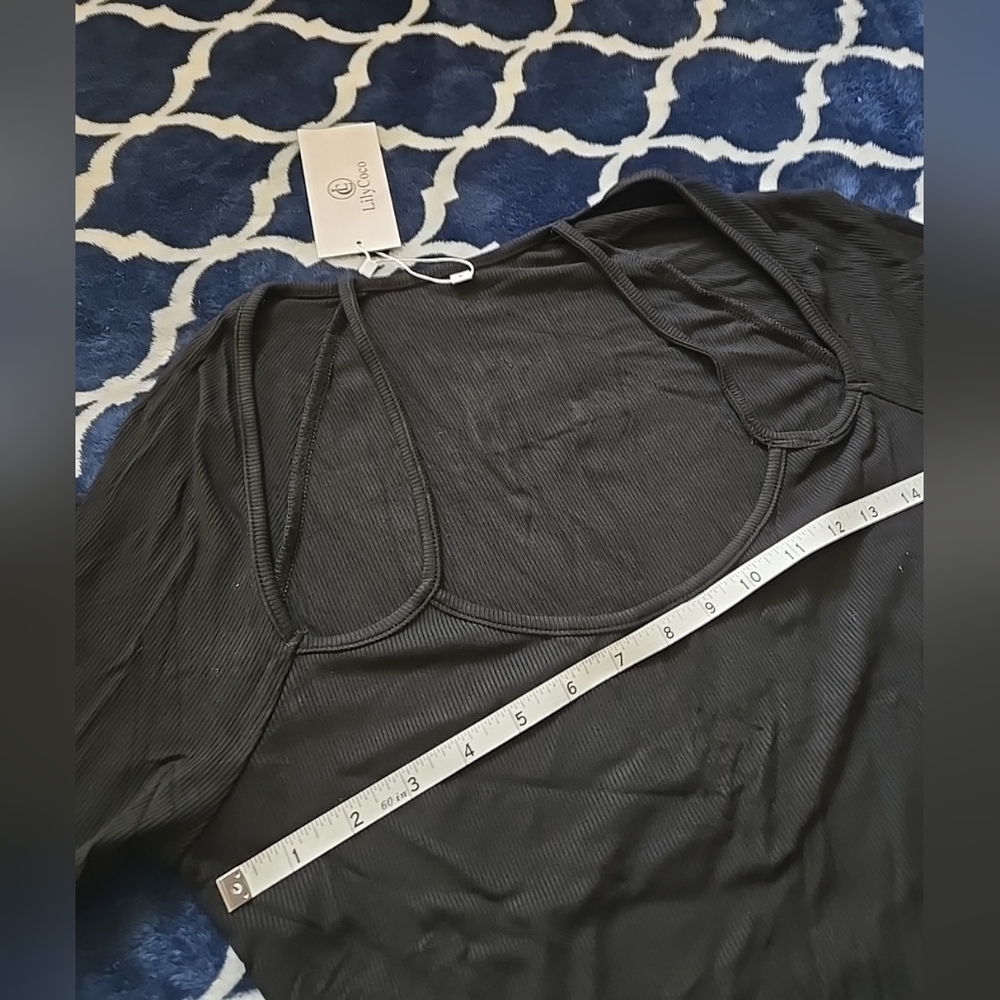 Large Ribbed Cutout Bodysuit - Picture 4 of 10